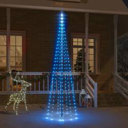 vidaXL on Flagpole Blue 310 LEDs Christmas Tree