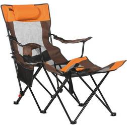 OutSunny Outdoor Lounge Chair with Adjustable Backrest Black