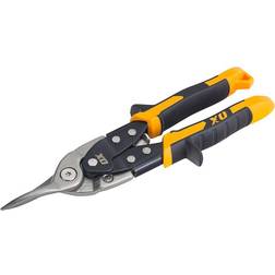 OX Yellow Pro Extra Heavy Duty Adjustable Aviation Snips Left, Straight Sheet Metal Cutter