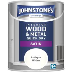 Johnstones Interior Wood Metal Quick Dry Satin Paint 750ml White 0.75L