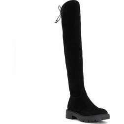 Dune London Thorne Flat Over-The-Knee Boots Black