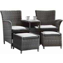 Fixed Companion Set with Cushions Outdoor Lounge Set