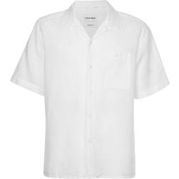 Calvin Klein Oversized Linen Shirt WHITE