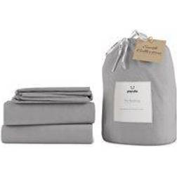 Bamboo & French Linen Complete Bedspread Silver, Grey