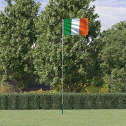 vidaXL Irland flag og flagstang