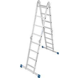 Krause STABILO hinged multipurpose ladder, can be used as a lean to ladder or step ladder, 4 x 4 rungs