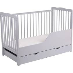 MCC Direct Brooklyn Baby Cot Crib Grey with Mattress 26x49.2"