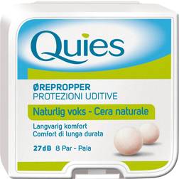 Quies Natural Wax Earplugs 8-pack