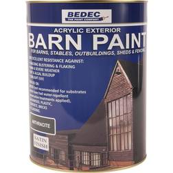 Bedec Barn Paint Satin Grey, Black 5L