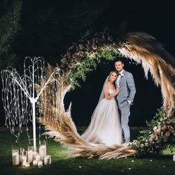 MonsterShop Wedding Moongate Gold Arch 2m/ 200cm Willow