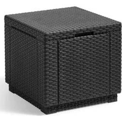 Keter Cube Storage Pouffe Outdoor Side Table