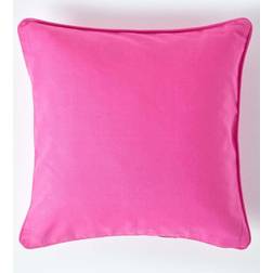 Homescapes Cerise Cotton Cushion Cover Pink
