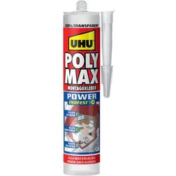 UHU POLY MAX EXPRESS TRANSPARENT Adhesive sealant Factory colour Transparent 47855 300 g