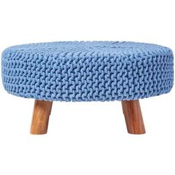 Homescapes Large Round Knitted on Foot Stool