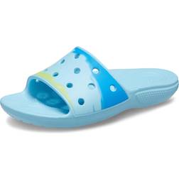 Crocs Unisex Classic Slides Sandal, Arctic/Multi, Men