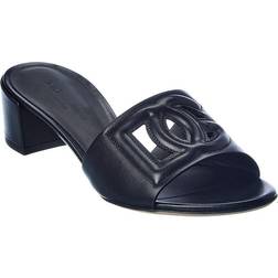 Dolce & Gabbana Black 'DG' Heeled Sandals 80999 Nero IT