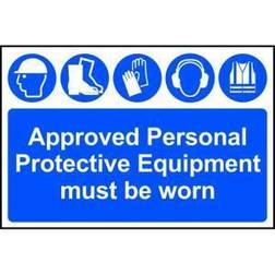 Personal Protective Equipment must be worn Sign Self-Adhesive