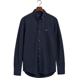 Gant Herren Regular Fit Jersey Piqué Hemd Blau