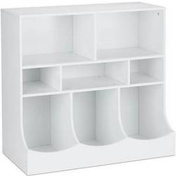 Relaxdays Shelf for Toys & Books, Room Organiser, 8 Compartments, & Boys, hwd: 75