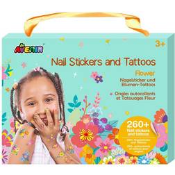 Avenir Nail Stickers & Tattoos Flower Craft Set