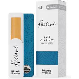 Rico D'Addario Organic Reserve Bass Clarinet Reeds, 4.5 5 Pack