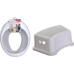 DreamBaby Toilet Potty Topper and Step Stool Bundle Grey