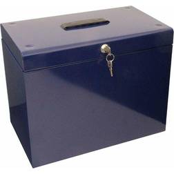 Cathedral A4 Metal File Box Blue