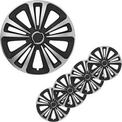 Proplus Wheel Covers Terra Silver and Black 16 4 pcs - Multicolour