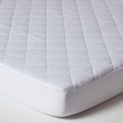 Homescapes Quilted Deep Fitted Protector Mattress Cover White