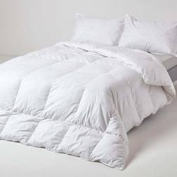 Homescapes Duck Feather Down 15 Tog Double Duvet Cover White
