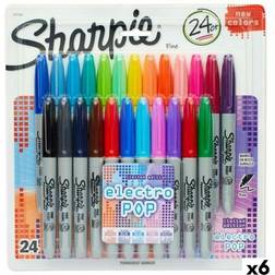Sharpie Set of Felt Tip Pens Electro Pop Multicolour 24 Pieces 1 mm 6 Units