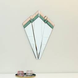 Melody Maison & Pink Glass Art Deco Fan Wall Mirror