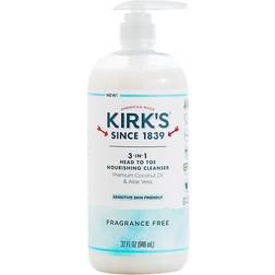 Kirk's 3-In-1 Head To Toe Nourishing Cleanser Fragrance Free 946ml