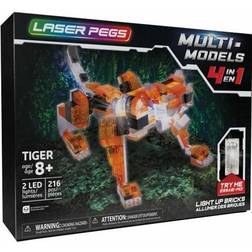 Laser Pegs Figur Mit Gelenken Red Tiger 4 In 1 8 Jahre Led Leicht 216 Stücke