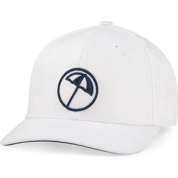 Puma AP Circle Umbrella Snapback Cap, White/Navy Golf Headwear