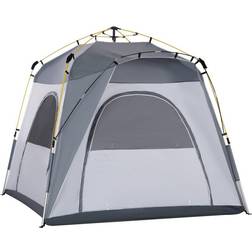 OutSunny Five Man Pop Up Tent Grey