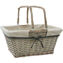 JVL Arianna Rectangular Willow Shopping Wash Basket