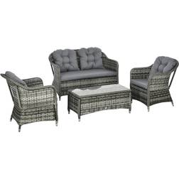 OutSunny 4 Pieces Outdoor Lounge Set