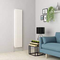 WarmeHaus Radiator Oval Panel Central Heating Space Saving Radiators for Bathrooms, Kitchen, Hallway, Vertical Double