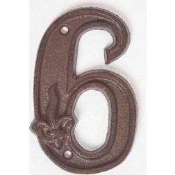 Homescapes Cast Iron House number, 6 Figurine