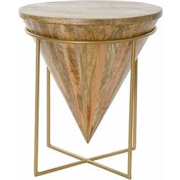 Dkd Home Decor Side Metal Mango wood Small Table