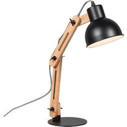 QAZQA Industrial with wood Woodi Table Lamp