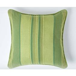 Homescapes Striped Morocco Cushion Cover Green
