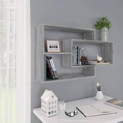 vidaXL grey sonoma Wall Shelf