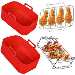Spares2Go Basket Racks for Instant Vortex Air Fryer Microwave Kitchenware 4pcs 7cm