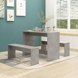 vidaXL concrete grey Dining Set