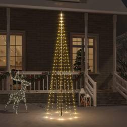 vidaXL on Flagpole Warm White 310 LEDs Christmas Tree