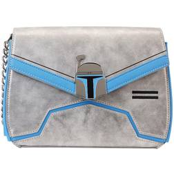 Star Wars Loungefly Jango Fett Chain Shoulder Bag silver blue