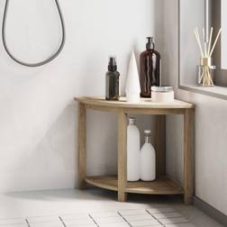 vidaXL Solid Wood Corner Shower