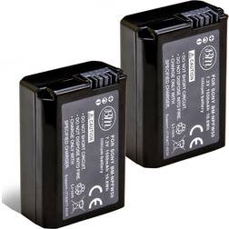 BM Premium 2 Pack of NP-FW50 Batteries for Sony DSC-RX10 IV, DSC-RX10 III, DSC-RX10 II, DSC-RX10, Alpha 7, Alpha 7R, a7, a7R, a7R II, a7S, a7S II